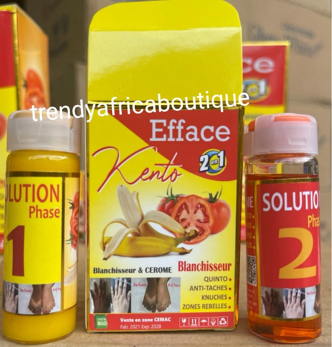 New product alert: EFface Kento 2 in 1 blanchisseur solution for Tough black stains on feet, knuckle, knees & more. Anti taches!! X1 pack. Can be added to body lotion also