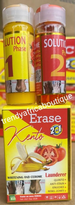 New product alert: EFface Kento 2 in 1 blanchisseur solution for Tough black stains on feet, knuckle, knees & more. Anti taches!! X1 pack. Can be added to body lotion also