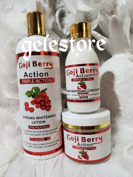 3ps  Goji Berry Triple action Strong whitening body lotion, serum & face cream For all skin types. 100% satisfaction