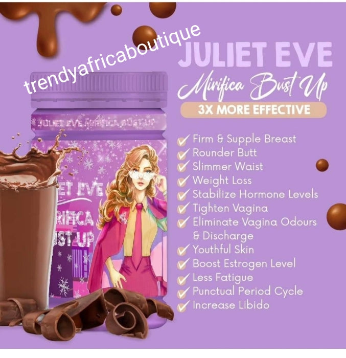 New product alert: Satin Skinz Juliet Eve mirifica BUST up women best friend. Now in powder form. Keep your skin clear, young and glow.  Best supplements 800g jar + free 3 sachets