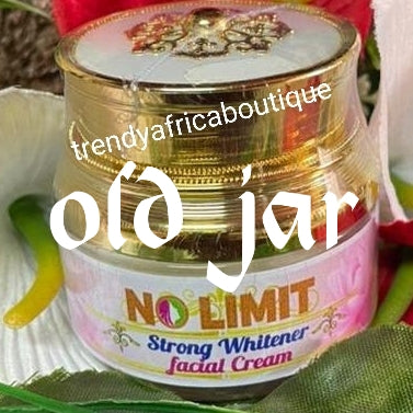 New Package 75g jar. NO LIMIT strong facial whitening face cream. Soften and moisturize. 100% response on darks spots, pimples and acne. 7 days Action. X 1