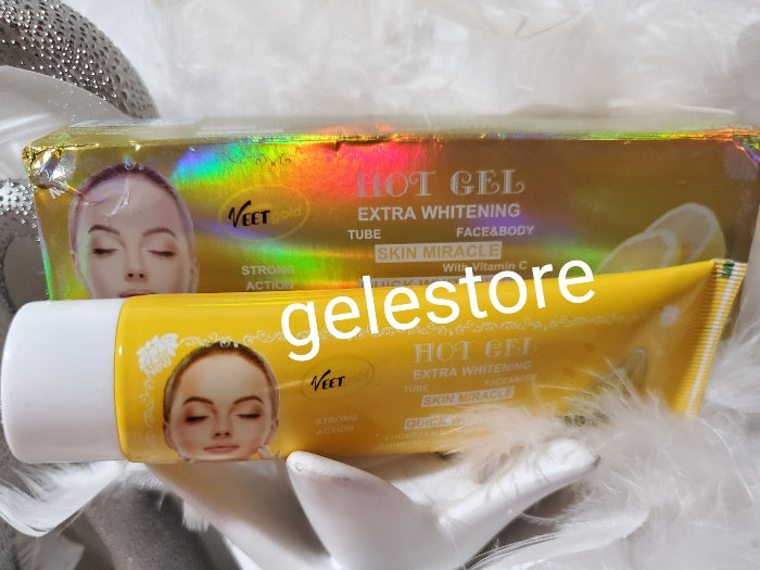Veet gold strong action extra whitening HOT GEL. SKIN MIRACLE with lemon extracts 50gx