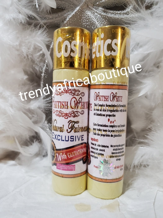 Whitish White exclusive Natural fairness serum/oil with glutathione. Repairs skin irregularities and gives even white complexion. With kojic, Glutathion, carrot oil etc. NEW PACKAGING!! Price is for ONE Bottle