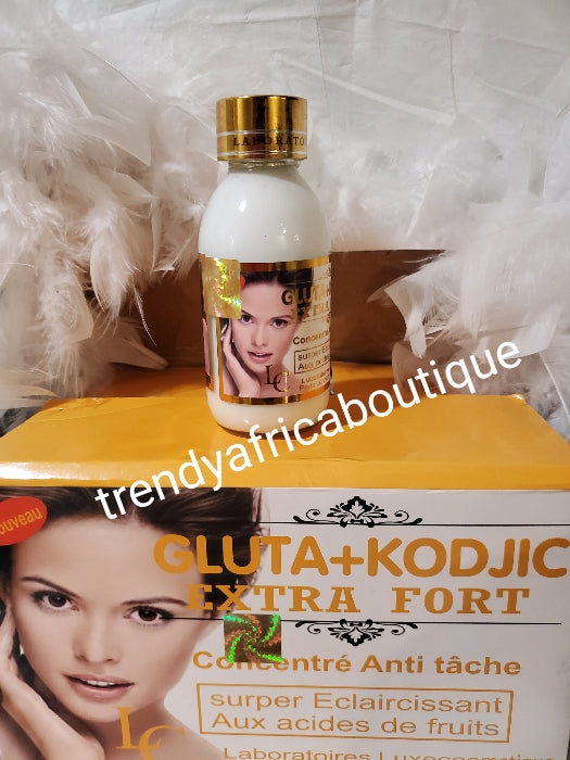 Gluta + kodjic  extra strong whitening concentre serum 100ml x1 bottle. 💯 Original mix into your body lotion or cub cream.