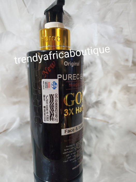 New original PUREC EGYPTIAN MAGIC GOLD 3x Halfcast for whitening and glowing body lotion spf40.