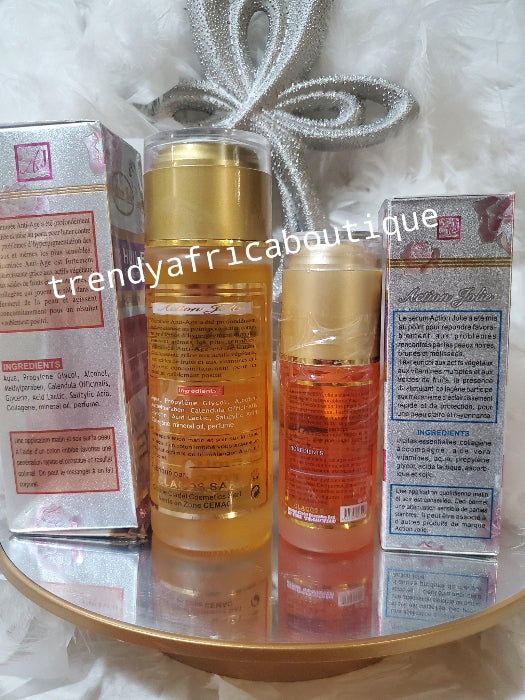 Perfect combo: 2pcs combo: Action Jolie Triple action intense whitening, anti-aging treatments serum PLUS Action jolie oil 125ml or face and body oil with collagen