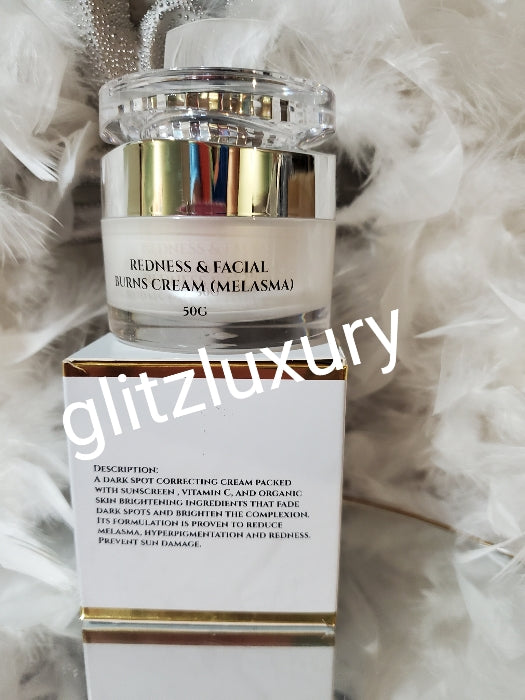 GLITZLUXURY EXCLUSIVE anti Redness and sun burn Whitening face cream Anti malasma. Super effective fast ACTIO👌.Now bigger jar 50g x 1👌🔥🔥