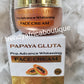 Papaya Gluta Pro-Advance Whitening Körperlotion, Serum, Gesichtscreme und Peelingseife. Lichtschutzfaktor 40. Super-Anti-Aging-Bleaching-Set