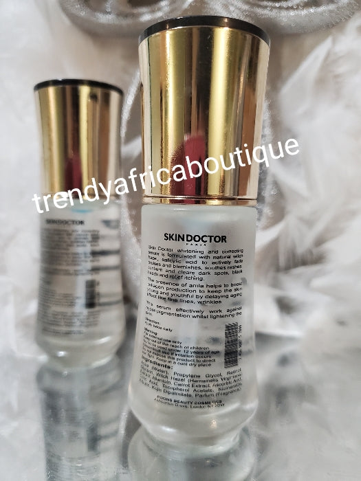 Skin Dorctor Paris Ultra whiteninc correcting serum/oil. Work against scars & marks. Works very well with any skin Dr. Body Lotions. 50ML bottle. Can also be applied directly on damp clean skin