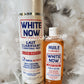 LANA White Now Lait Clarifiant super Rapid whitening body lotion 500ml bottle x1 + white Now oil 125mlx 1bottle. For best results mix half bottle of oil thoroughly into 250ml lotion.