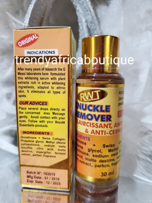 RWT Strong black knuckle remover serum/oil. Anti dark spots & blemishes. 30ml x 1 bottle sale. 5 days action. ORIGINAL