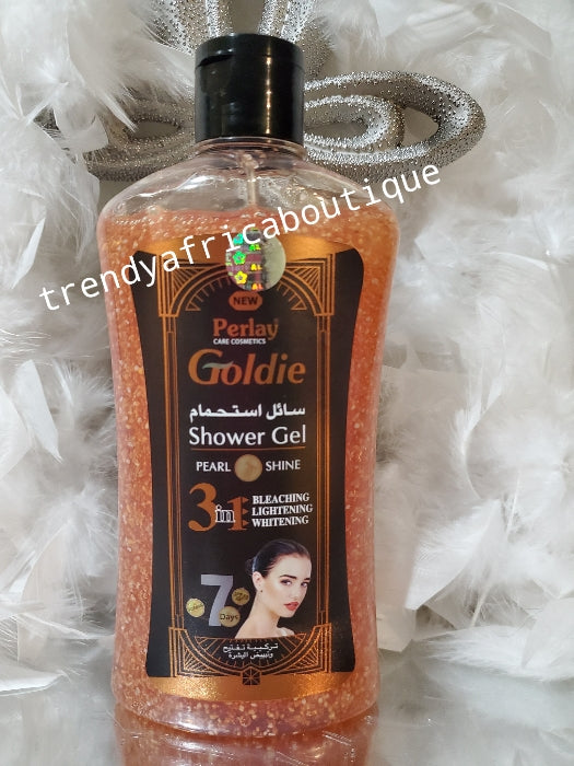 Perley goldie care costmetics shower gel. 3in1 bleaching, lightenin, whitening 500ml x 1.