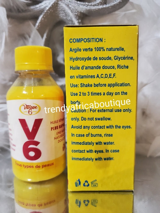 8-teiliges Yellow Sisi Promix-Set: 7-Tage-Wirkung: Hochwertiges Vitesse 6 (V6)-Serum, Gluta C-Serum, Teint Jaune-Öl, Kenacol Vit.C-Lösung, Olaybact-Tube, Nano Xtra-Tube, Shenic Stage 2-Öl und Hautdrink. Dehnungsstreifen-Ampullen