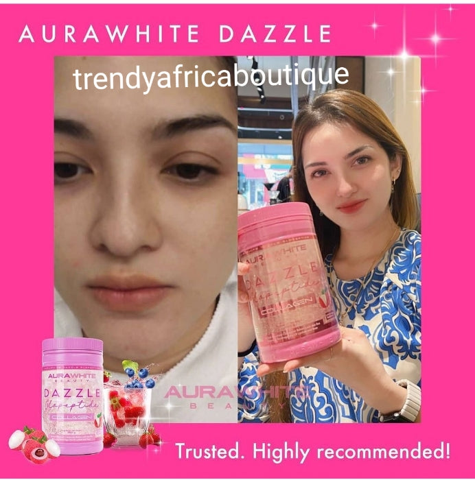 NEW PRODUCT ALERT: AURA WHITE DAZZLE Glopeptide collagen. Clears black spots and whiten with even skin tone. 800g x 1. 100% satisfaction