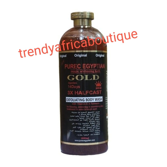 NEUES ORIGINAL Purec Egyptian Whitening Gold, 3x Halfcast Peeling-Körperwaschmittel 1000 ml x 1 Lichtschutzfaktor 40. Warnung vor neuen Produkten. Super effektiv