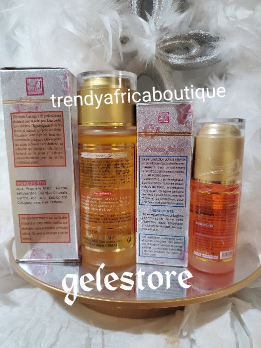 Perfect combo: 2pcs combo: Action Jolie Triple action intense whitening, anti-aging treatments serum PLUS Action jolie oil 125ml or face and body oil with collagen