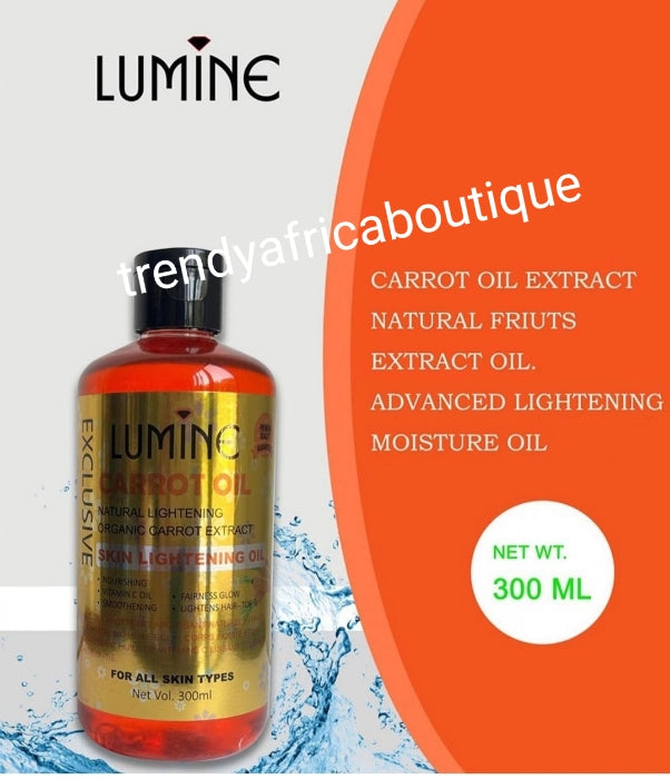 Exclusive Lumine carrot Lightening body oil, natural fairness skin Glowing with Vitamin C 300ml x 1