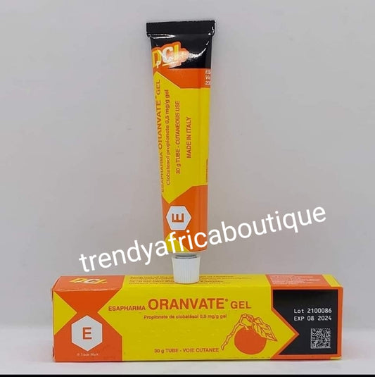 Oranvate fast action skin  brightening and lighening gel 30gx1. For all skin types. Clears hyperpigmentation fast. Use with cream or lotion.