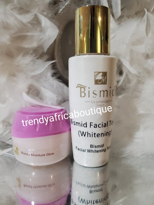 Bismid Costmetics Whitening Face Toner 100 ml &amp; Bismid Moisture Glow DAY Time Gesichtscreme-Kombination: 100 % zufriedene Ergebnisse