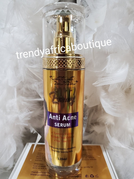 Glitz luxury anti acne face serum 120ml x 1. Formulated with Tumeric oil, tea tree & green tea extracts. Treats and prevents more acnes. A MUST HAVE!!!! .