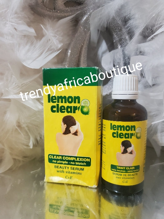 2in1 Lemon Clear Schönheitsserum mit Vit. C &amp; E PLUS Lemon Clear Creme zur Korrektur dunkler Flecken, superschnelle Wirkung mit Vitamin. C &amp; E für Gesicht, Ellbogen, Hals, Beine und mehr. Lichtecht und sicher