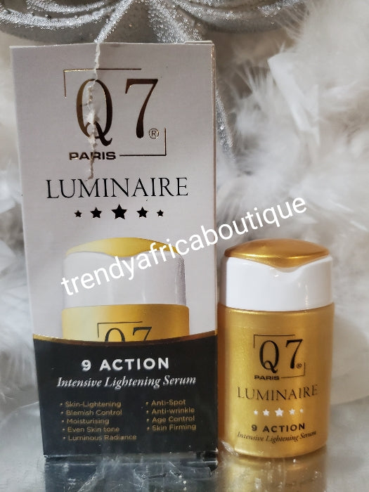 Q7 paris Luminaire 9 action intensive lightening face & body serum. 30mlx 1. Blemish control with albutin, kojic acid, glycolic acid, Niacinamide & more. Anti wrinkles l, skin firming, skin lightening