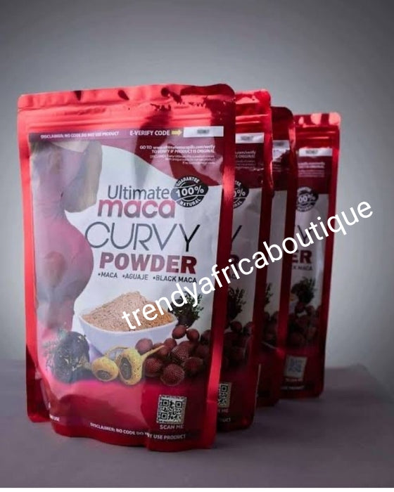 Ultimate Maca Curvy powder sold per one pack. Best enhancent for hips and curve. Made with all NATURAL INGREDIENTS 💯 AUTHENTIC 1lb bag 454g per one bag