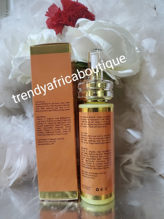 NEUER PRODUKT-ALARM!!! Glitzluxury 99 % konzentriertes Vitamin C-Serum mit Collegen, Hyaluronsäure für Gesicht und Körper👌👌👌120 ml x 1. SCHNELLSTE Aufhellung gegen dunkle Flecken, Anti-Aging. Alle Hauttypen!