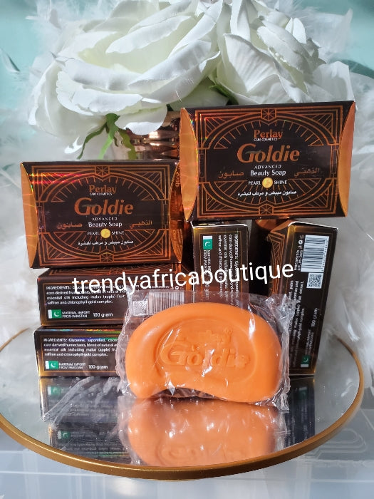 X 6 Seife Perlay Goldie Advanced Beauty Soap of Pakistan Hautaufhellungsseife Perlglanz. 10 Probleme 1 Lösung. Mit Alpha-Arbutin, Kojisäure, Vitamin B. 100 % Zufriedenheit