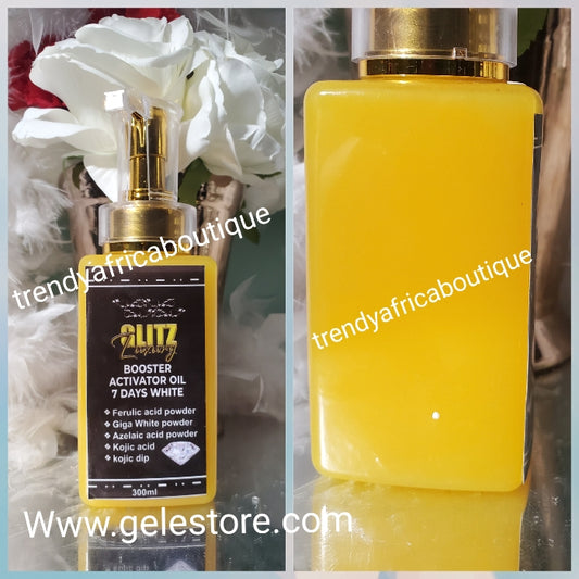 Glitzluxury Undiluted Thailand BOOSTER ACTIVATOR whitening oil🔥🔥🔥🔥7 DAYS WHITE. With Giga powder, kojic dip. Azelaic powder etc. 7 days OSHAPRAPRA. 300ml x 1 FOR PRO-MIX ONLY. 💯 ORGANIC