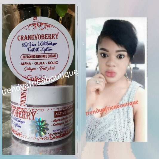 CranEvoberry 5D face whitenizer fastest action Bleaching Red tonic face cream 60g x 1 jar sale from EVOB COSTMETICS