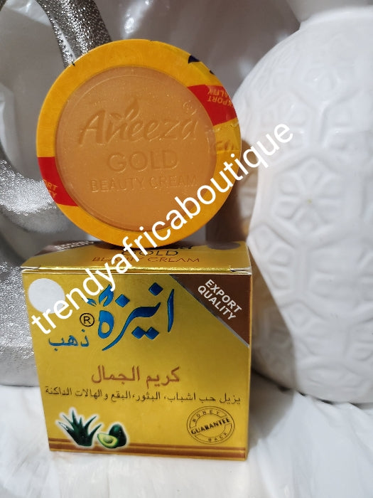 Original Aneeza Gold beauty face shirley with Aloe vera, kojic & avocado. Fades acne, pimples,  dark under eye circle dark spot from the face. Brightens and glow your face. For all skin type. Contains Alpha arbutin!