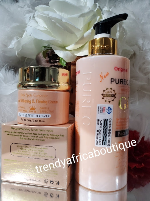 💯 AUTHENTIC purec Egyptian magic whitening Gold body lotion & face cream dark spots corrector face cream. Facial whitening and firming cream with natural witch hazel. spf 35.