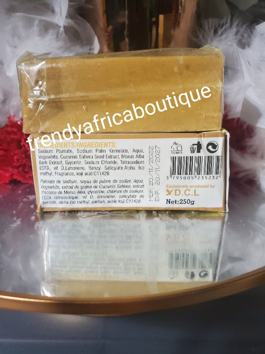 Exklusive Veet Gold-Seife: Aufhellung, dunkle Flecken und Akne-Entferner mit Kurkuma-Extrakten, 200 g x 1. Gesichts- und Körperwaschmittel mit Kräuterformel.