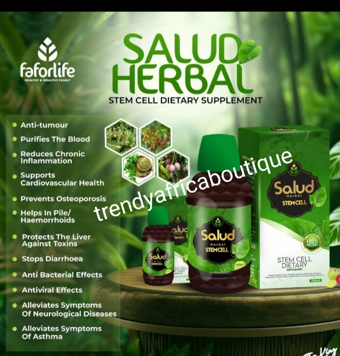 New product alert; Salud herbal STEM CELL Dietary supplements.  💯 Natural made with healthy organic root blends 750ml x 1