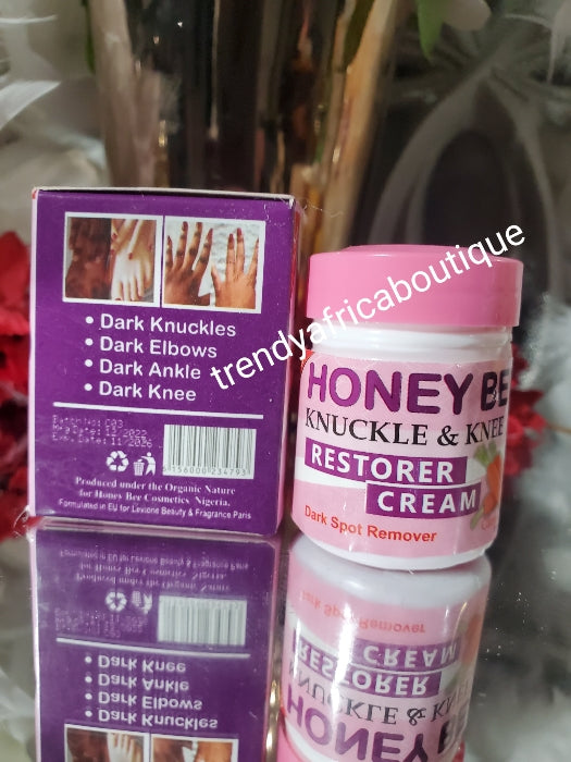 X 2 jar HONEY bee knuckle & knee Restorer cream spf 40.dark spots remover with carrot extracts