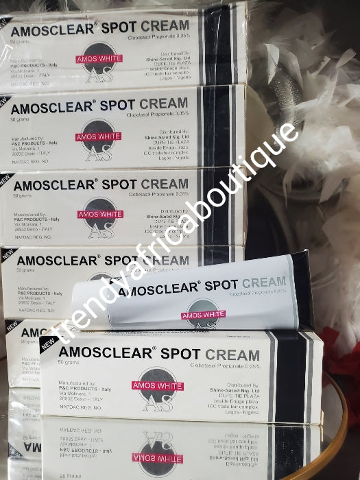BACK IN STOCK, AMOS WHITE  (CLEAR SPOT) Tube cream. Complexion clarifying cream 30g. Mix into your face cream or body lotion👌👌👌