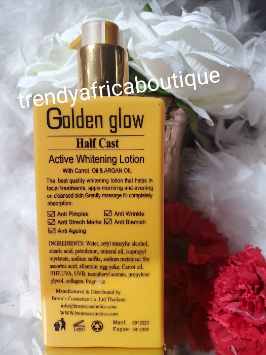 2pcs. Face cream & Body lotion: Golden Glow Intensive Halfcast whitening body lotion 500ml & face cream 50g jar. Super effective