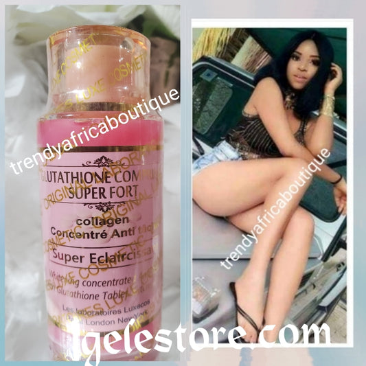 Glutathion comprime strong whitening collagen concentre Serum to be added to your body lotion or cream. Please do not use by itself undiluted!!