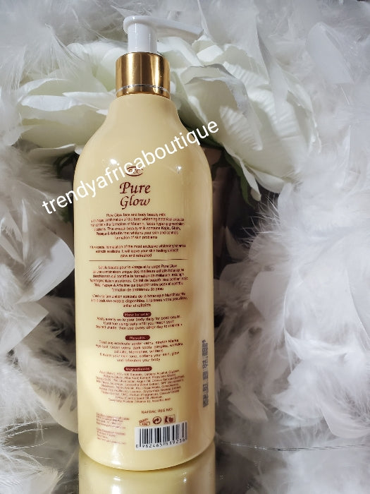 GCC pure Glow Gold.  Radiance polish kojic white body lotion with glutathion, papaya + Arbutin. Extra whitening face & body milk.7 days white. 500ml x 1