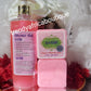 3pcs. Set: 1 EVOB Shower gel + 2 Evob moisturizing & whitening face and body soap. Anti spots. X 2  For sensitive skin