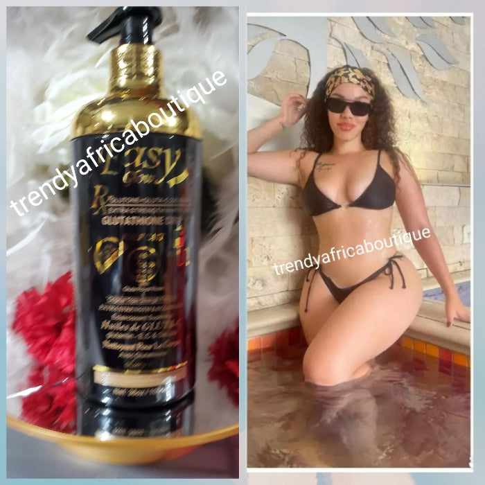 Easy Glow mit Gluta-C-Injektion, 150.000 mg stark aufhellender Sauerstoff, Körperpeeling 1.000 ml. Schnelle Aktion. Auch mit der Easy Glow Bodylotion verwenden.