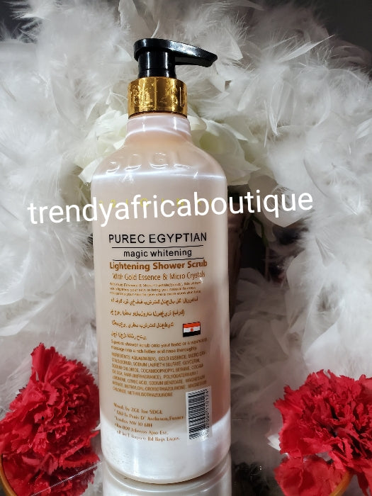 NEW ORIGINAL Purec Egyptian magic Gold lightening shower gel with exfoliating particles 1000mlx 1.