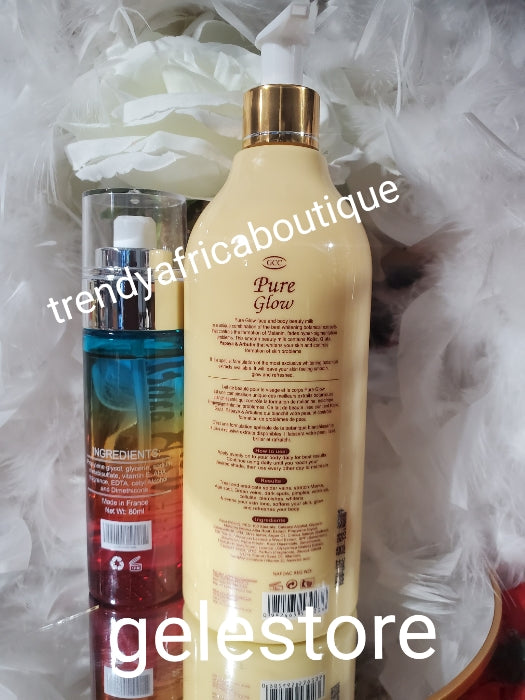 2pcs set: GCC Pure Glow GOLD Radiance Polish & Pure Glow whitening serum Egyptian halfcast gluta terminal white+