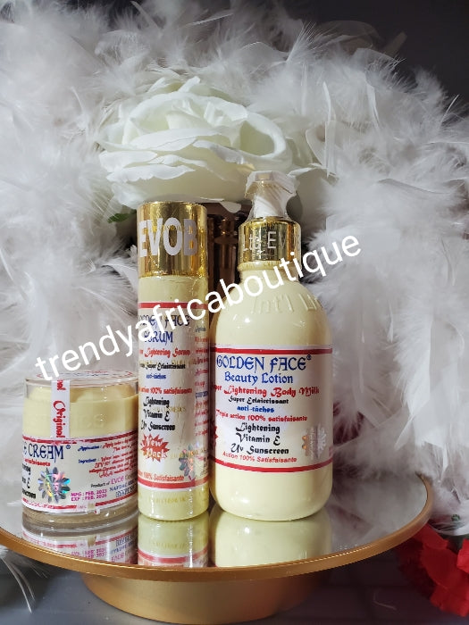 Golden face Beauty Milk set: lotion,& face cream offers , Serum And Oil 4 In 1