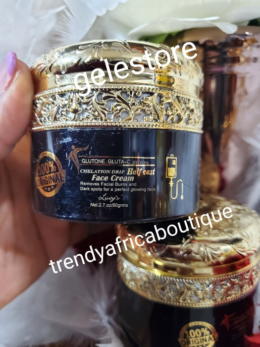 Easy Glow half cast whitening Face cream, anti sun burn and spots 80g.x 1 Gluta C 180000mg Fast action.