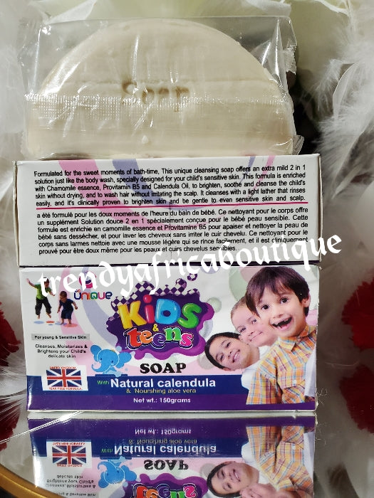 2 soap; Unique Kids & Teens Skin Brightening Soap. Formulated for Sensitive skin.  nourishing soap for head and body