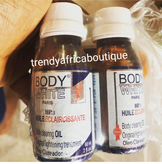 Body white paris HP- 3 lightening treatment body clearing oil. SUPER FAST. Mix with body lotion, shower gel, cup cream etc  60ml x 1