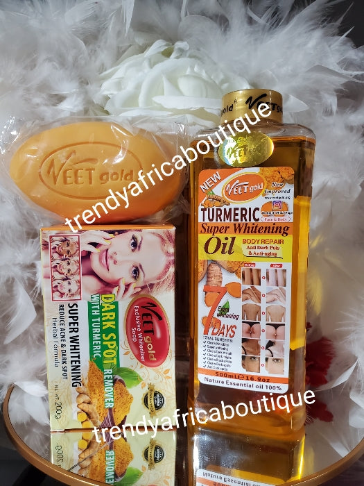 Nettoyant Et Tonifiant Visage VEETGOLD Au Curcuma - 300ml - Éclaircissant Et Naturel - Neuf