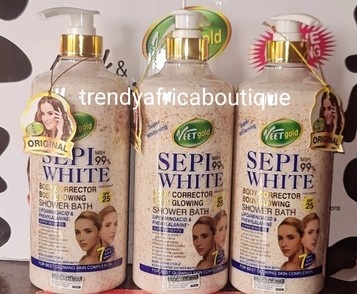 X 1 bottle sale Veetgold SEPI WHITE body corrector & glowing shower gel. 1000ml x 1 AUTHENTIC